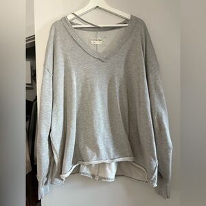 Free people Light Gray V-Neck Top
